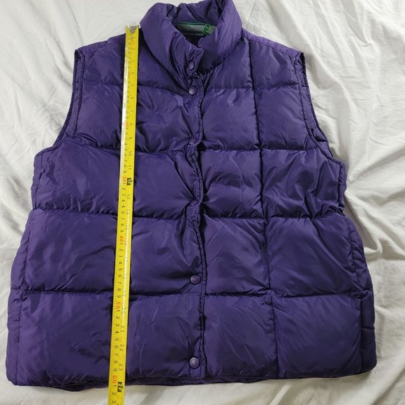 LL Bean Purple Goose Down Womens Vest Puffer Vest Casual Outdoors Lightweight - Picture 8 of 9